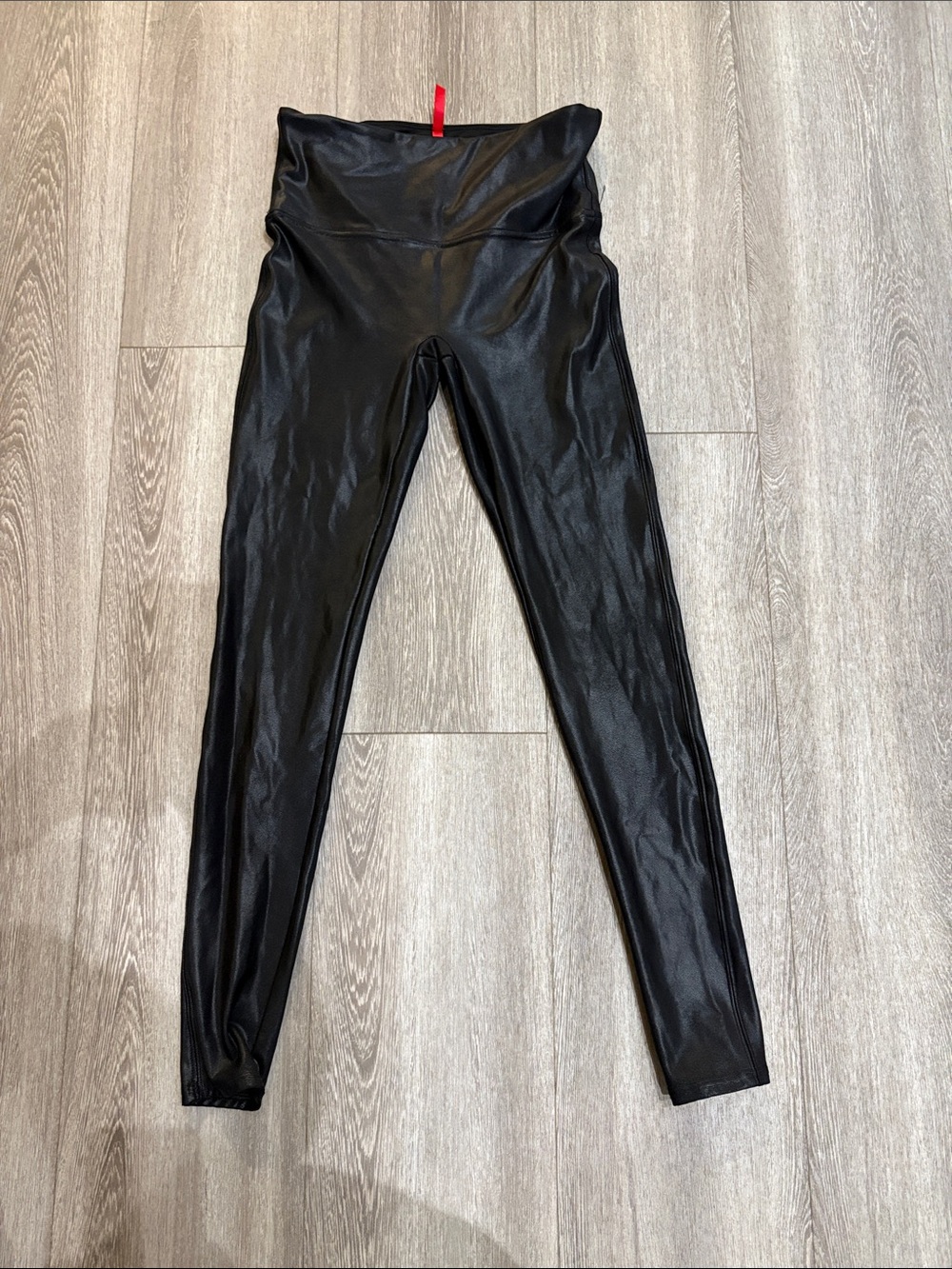 SPANX Black Faux Leather Leggings